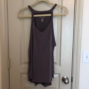 Purple American eagle cut out tank